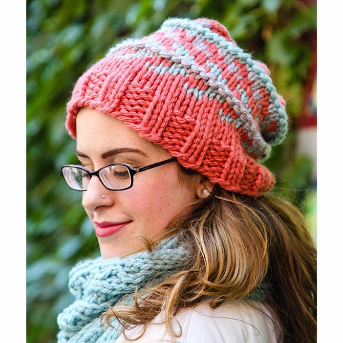 Arrow Head Hat Knitting Pattern by Vickie Howell for Valley Yarns