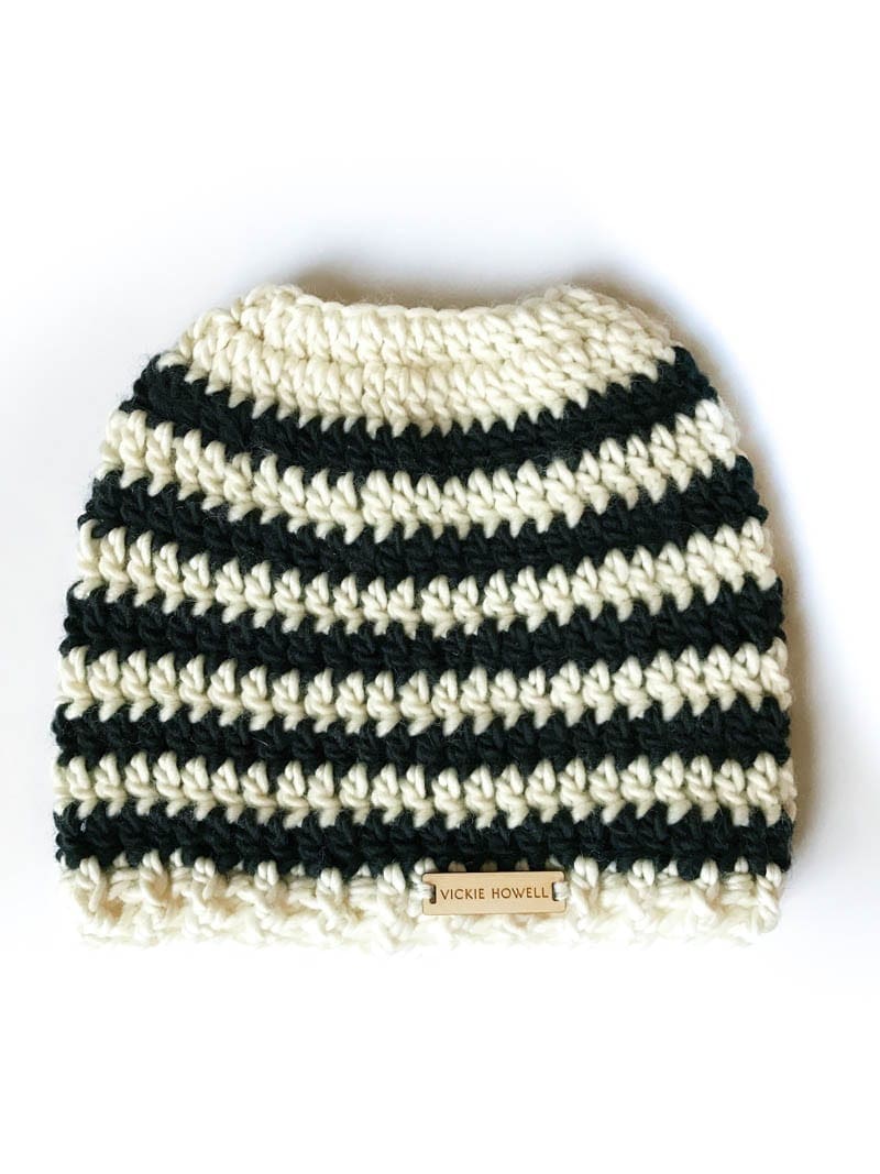 How to Add Wooden Tags to Crochet Beanies for a More Professional