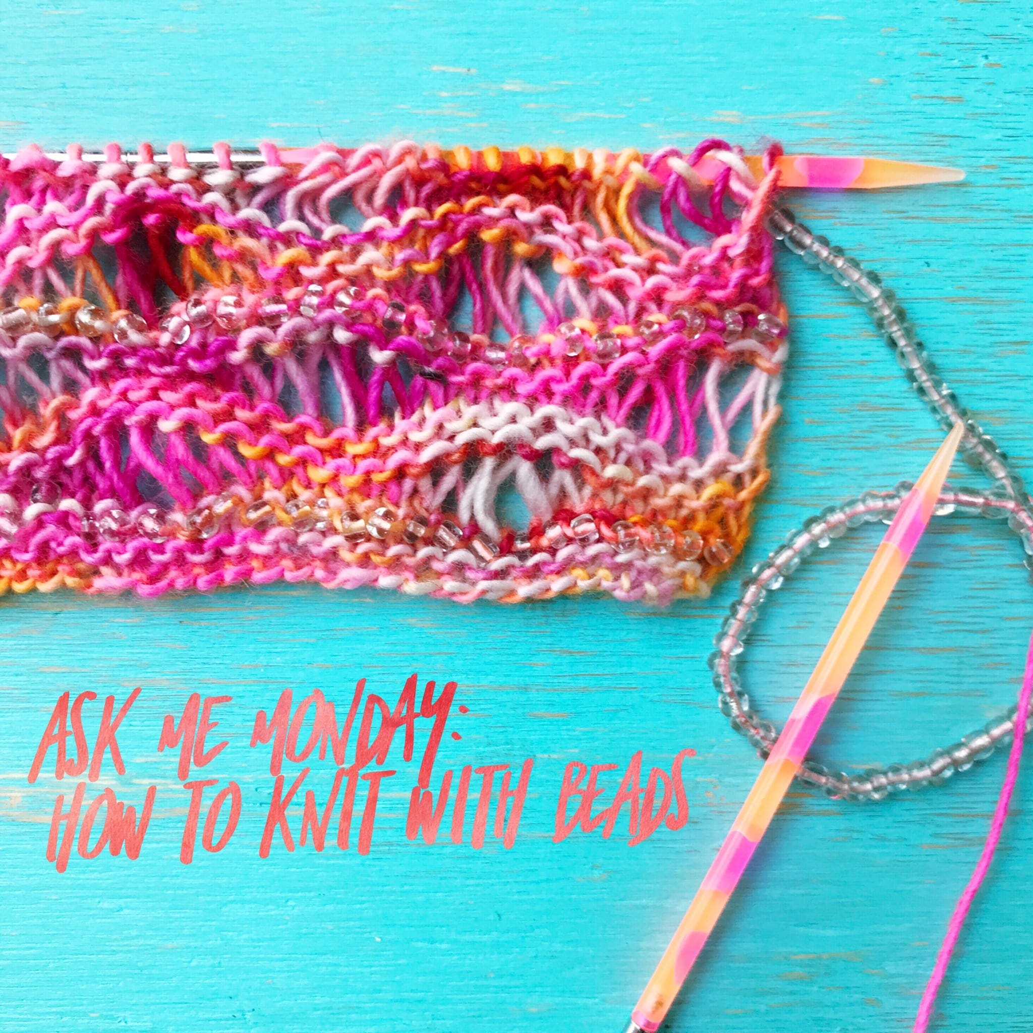 Knitting with Beads Dewy Scarf Pattern & Video by Vickie Howell