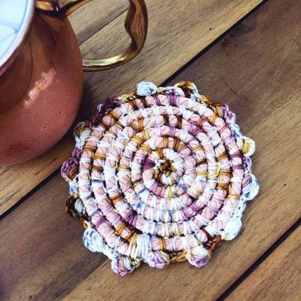 Rope & Crochet Coaster Pattern and Tutorial by Vickie Howell