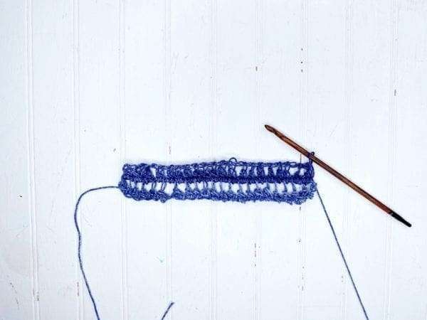 Tunisian Loopy Knot Stitch