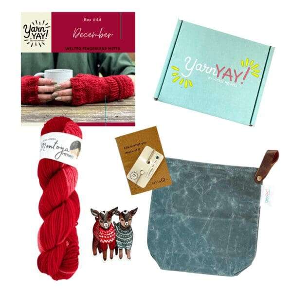 YarnYAY! December Box #44. Learn more at www.yarnyay.com