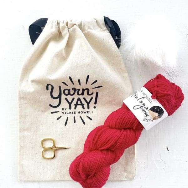 Santa's Sleigh Beret Kit by Vickie Howell. Available exclusively at YarnYAY.com