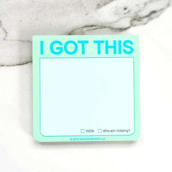 I Got This Sticky Notes by Knock Knock, featured in YarnYAY! March Box #59