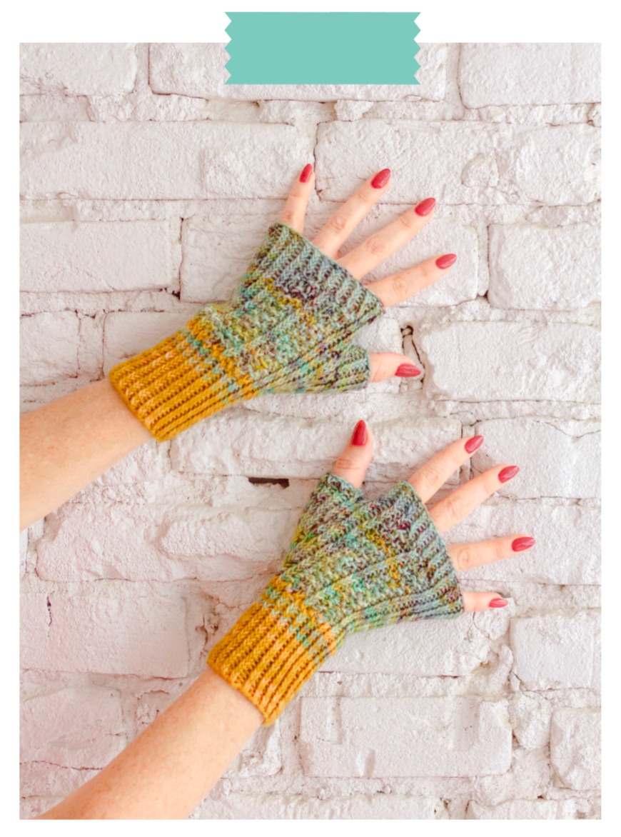 Gradient with a Twist Wrist Warmers